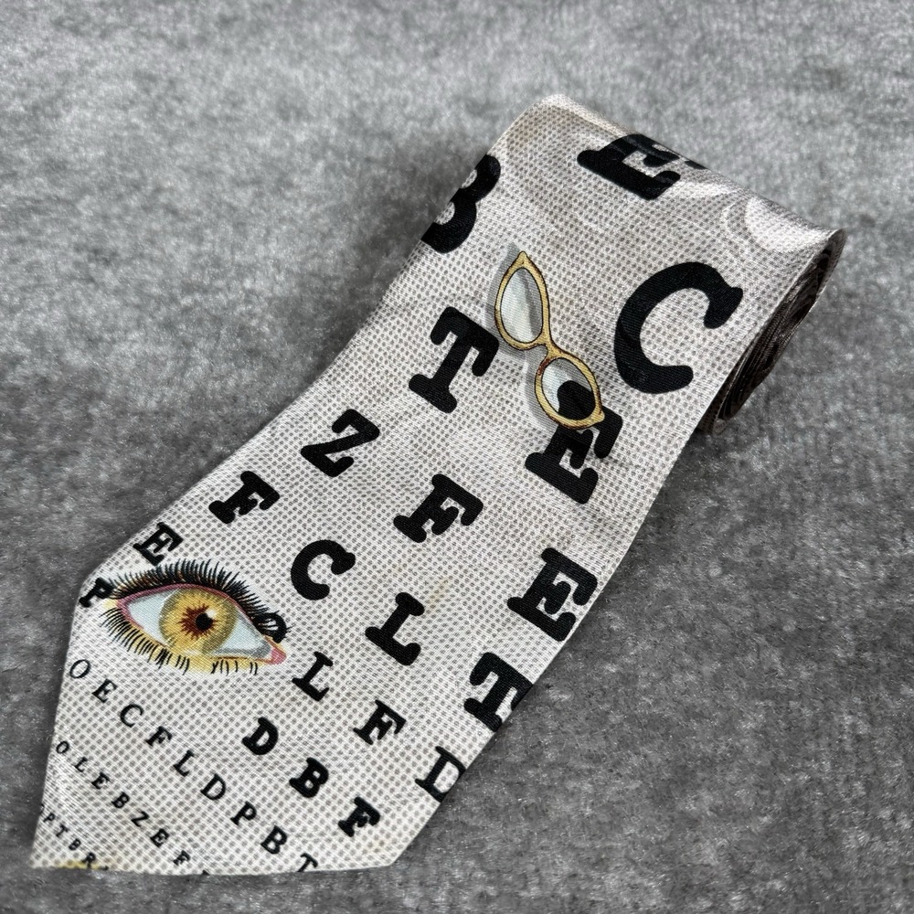 Vintage Renaissance Neck Tie Eye Optometrist Snellen‎ Chart